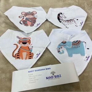 Mad Bibz Cotton Bandana Bibs with Animals